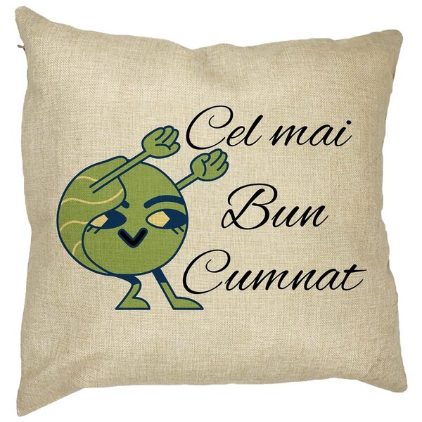 Perna Decorativa pentru Cumnat 4, 40x40 cm, Husa Detasabila, Burduf 11 Perna Decorativa pentru Cumnat 4