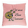 Perna Decorativa pentru Cumnat 4, 40x40 cm, Roz, Husa Detasabila, Burduf 7 Perna Decorativa pentru Cumnat 4