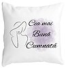 Perna Decorativa pentru Cumnata 1, 40x40 cm, Alba, Mata, Husa Detasabila, Burduf 4 Perna Decorativa pentru Cumnata 1