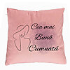 Perna Decorativa pentru Cumnata 1, 40x40 cm, Roz, Husa Detasabila, Burduf 7 Perna Decorativa pentru Cumnata 1