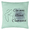 Perna Decorativa pentru Cumnata 1, 40x40 cm, Verde Menta, Husa Detasabila, Burduf 7 Perna Decorativa pentru Cumnata 1
