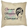 Perna Decorativa pentru Cumnata 2, 40x40 cm, Husa Detasabila, Burduf 16 Perna Decorativa pentru Cumnata 2