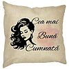 Perna Decorativa pentru Cumnata 3, 40x40 cm, Husa Detasabila, Burduf 16 Perna Decorativa pentru Cumnata 3