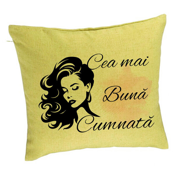 Perna Decorativa pentru Cumnata 3, 40x40 cm, Verde, Husa Detasabila, Burduf 5 Perna Decorativa pentru Cumnata 3