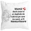 Perna Decorativa pentru Mama 10,40x40 cm, Alba, Mata, Husa Detasabila, Burduf 22 Perna Decorativa pentru Mama 10