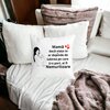 Perna Decorativa pentru Mama 12,40x40 cm, Alba, Mata, Husa Detasabila, Burduf 24 Burduf