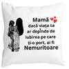Perna Decorativa pentru Mama 1,40x40 cm, Alba, Mata, Husa Detasabila, Burduf 16 Perna Decorativa pentru Mama 1