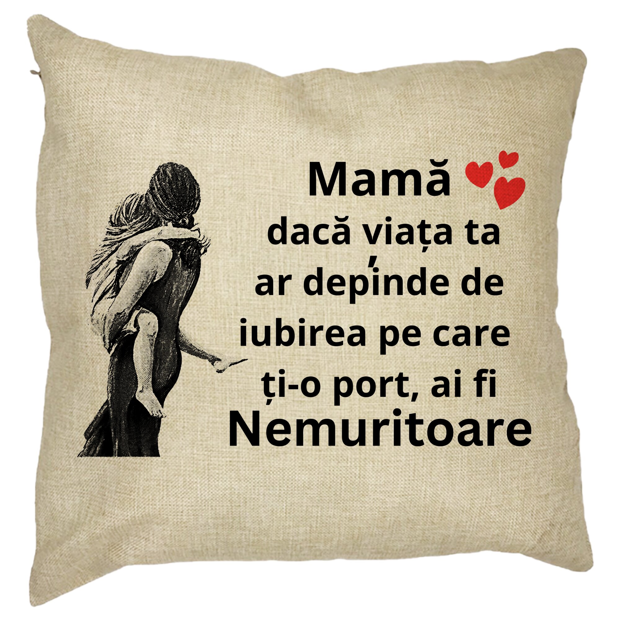 Perna Decorativa pentru Mama 2,40x40 cm, Husa Detasabila, Burduf 11 Perna Decorativa pentru Mama 2