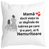 Perna Decorativa pentru Mama 3,40x40 cm, Alba, Mata, Husa Detasabila, Burduf 19 Perna Decorativa pentru Mama 3