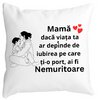 Perna Decorativa pentru Mama 5,40x40 cm, Alba, Mata, Husa Detasabila, Burduf 19 Perna Decorativa pentru Mama 5
