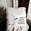 Perna Decorativa pentru Mama 5,40x40 cm, Alba, Mata, Husa Detasabila, Burduf 22 Mata