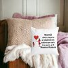 Perna Decorativa pentru Mama 7,40x40 cm, Alba, Mata, Husa Detasabila, Burduf 21 Alba