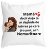 Perna Decorativa pentru Mama 8,40x40 cm, Alba, Mata, Husa Detasabila, Burduf 16 Perna Decorativa pentru Mama 8