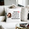 Perna Decorativa pentru Mama 8,40x40 cm, Alba, Mata, Husa Detasabila, Burduf 20 Husa Detasabila