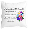 Perna Decorativa pentru Nasi 1, 40x40 cm, Alba, Mata, Husa Detasabila, Burduf 4 Perna Decorativa pentru Nasi 1