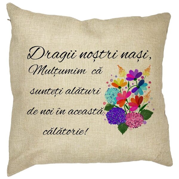 Perna Decorativa pentru Nasi 1, 40x40 cm, Husa Detasabila, Burduf 11 Perna Decorativa pentru Nasi 1