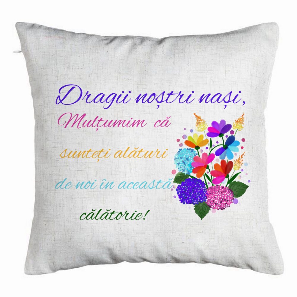 Perna Decorativa pentru Nasi 2, 40x40 cm, Alb Murdar, Husa Detasabila, Burduf 5 Perna Decorativa pentru Nasi 2
