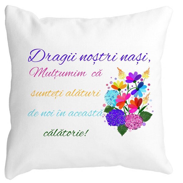 Perna Decorativa pentru Nasi 2, 40x40 cm, Alba, Mata, Husa Detasabila, Burduf 3 Perna Decorativa pentru Nasi 2