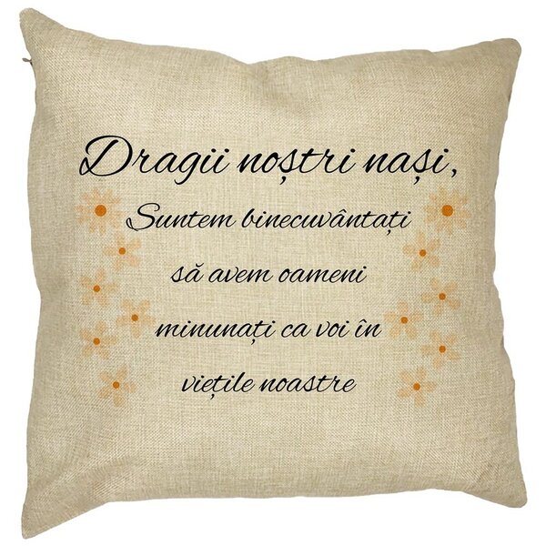 Perna Decorativa pentru Nasi 3, 40x40 cm, Husa Detasabila, Burduf 11 Perna Decorativa pentru Nasi 3