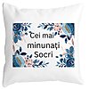 Perna Decorativa pentru Socri 1, 40x40 cm, Alba, Mata, Husa Detasabila, Burduf 4 Perna Decorativa pentru Socri 1