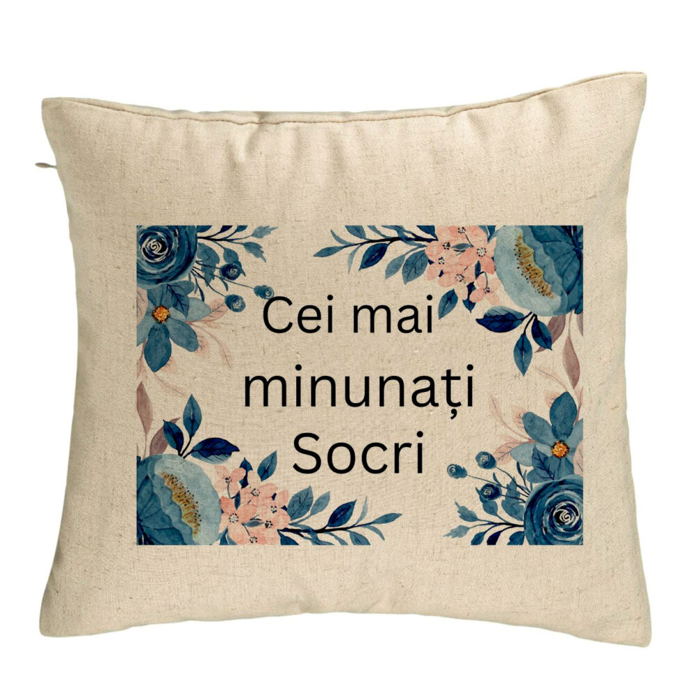 Perna Decorativa pentru Socri 1, 40x40 cm, Bej, Husa Detasabila, Burduf 5 Perna Decorativa pentru Socri 1