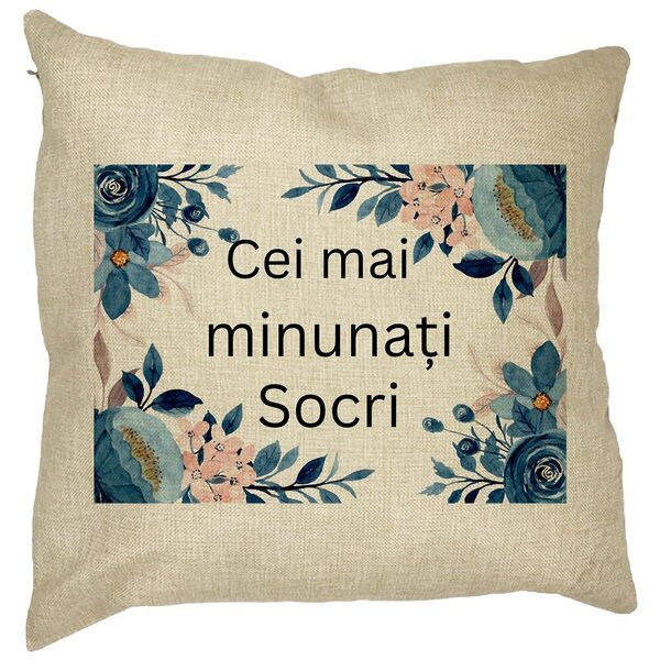 Perna Decorativa pentru Socri 1, 40x40 cm, Husa Detasabila, Burduf 11 Perna Decorativa pentru Socri 1
