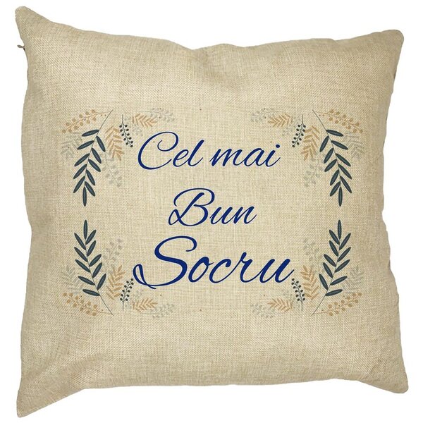 Perna Decorativa pentru Socrul 1, 40x40 cm, Husa Detasabila, Burduf 11 Perna Decorativa pentru Socrul 1