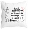 Perna Decorativa pentru Tata 10,40x40 cm, Alba, Mata, Husa Detasabila, Burduf 19 Perna Decorativa pentru Tata 10