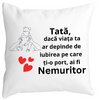 Perna Decorativa pentru Tata 1,40x40 cm, Alba, Mata, Husa Detasabila, Burduf 19 Perna Decorativa pentru Tata 1