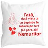 Perna Decorativa pentru Tata 2,40x40 cm, Alba, Mata, Husa Detasabila, Burduf 19 Perna Decorativa pentru Tata 2