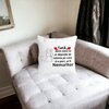 Perna Decorativa pentru Tata 3,40x40 cm, Alba, Mata, Husa Detasabila, Burduf 19 Mata