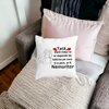 Perna Decorativa pentru Tata 3,40x40 cm, Alba, Mata, Husa Detasabila, Burduf 20 Husa Detasabila
