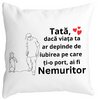 Perna Decorativa pentru Tata 5,40x40 cm, Alba, Mata, Husa Detasabila, Burduf 19 Perna Decorativa pentru Tata 5