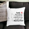 Perna Decorativa pentru Tata 5,40x40 cm, Alba, Mata, Husa Detasabila, Burduf 24 Burduf