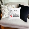 Perna Decorativa pentru Tata 7,40x40 cm, Alba, Mata, Husa Detasabila, Burduf 21 Alba