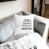 Perna Decorativa pentru Tata 8,40x40 cm, Alba, Mata, Husa Detasabila, Burduf 21 Alba