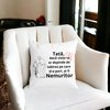 Perna Decorativa pentru Tata 9,40x40 cm, Alba, Mata, Husa Detasabila, Burduf 20 40x40 cm