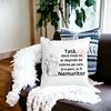 Perna Decorativa pentru Tata 9,40x40 cm, Alba, Mata, Husa Detasabila, Burduf 23 Husa Detasabila
