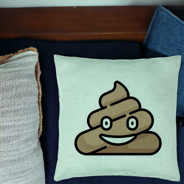 Perna Decorativa, Model Poo Emoji, 40x40 cm, Verde Menta, Husa Detasabila, Burduf 17 bsC0136 PhotoRoom 1