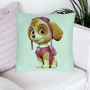 Alternative view of Perna Decorativa, Model Skye, 40x40 cm, Verde Menta, Husa Detasabila, Burduf