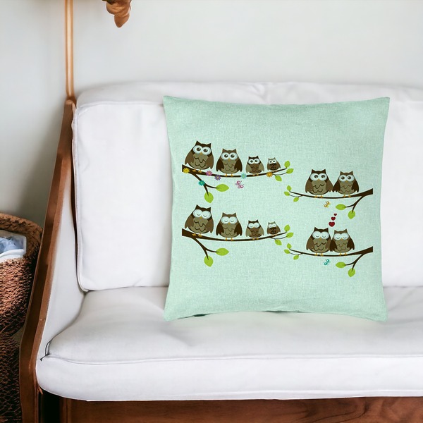 Perna Decorativa, Model Bufnite, 40x40 cm, Verde Menta, Husa Detasabila, Burduf 19 bsC0141 PhotoRoom 3