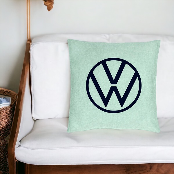 Perna Decorativa, Model Volkswagen, 40x40 cm, Verde Menta, Husa Detasabila, Burduf 19 bsC0142 PhotoRoom 3