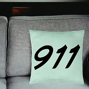 Alternative view of Perna Decorativa, Model 911, 40x40 cm, Verde Menta, Husa Detasabila, Burduf