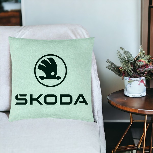 Perna Decorativa, Model Skoda, 40x40 cm, Verde Menta, Husa Detasabila, Burduf 18 bsC0147 PhotoRoom 2