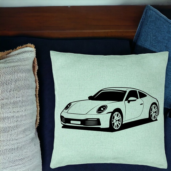 Perna Decorativa, Model Porsche 911, 40x40 cm, Verde Menta, Husa Detasabila, Burduf 17 bsC0148 PhotoRoom 1