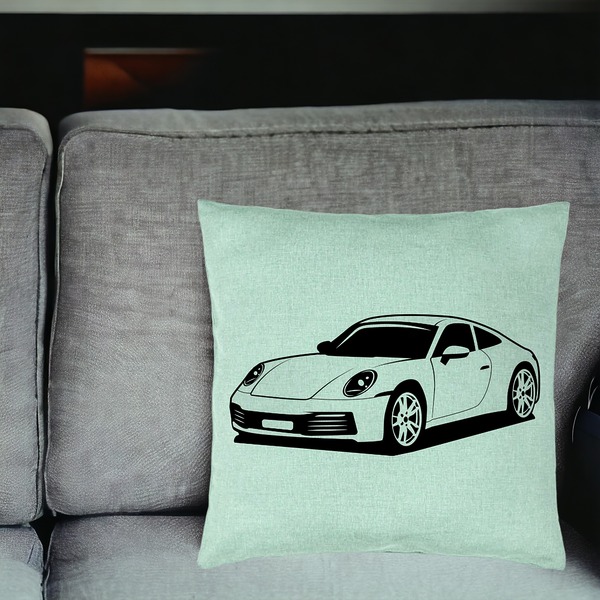 Perna Decorativa, Model Porsche 911, 40x40 cm, Verde Menta, Husa Detasabila, Burduf 18 bsC0148 PhotoRoom 2