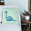 Perna Decorativa, Model copii, Blue Dinozaur, 40x40 cm, Verde Menta, Husa Detasabila, Burduf 26 bsC0151 PhotoRoom 3