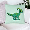 Perna Decorativa, Model copii Dinozaur Verde Menta, 40x40 cm, Verde Menta, Husa Detasabila, Burduf 23 bsC0153 PhotoRoom