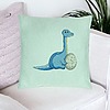 Perna Decorativa, Model copii, Dinozaur cu oua, 40x40 cm, Verde Menta, Husa Detasabila, Burduf 23 bsC0156 PhotoRoom