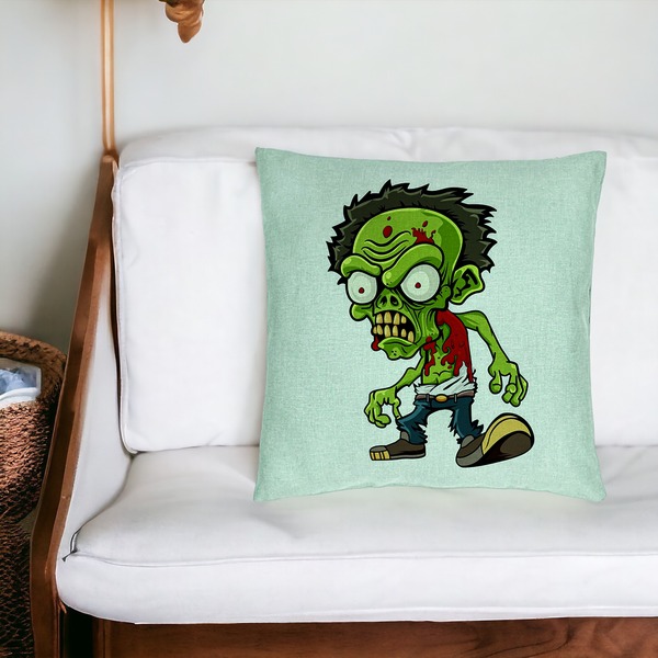 Perna Decorativa, Model Zombie, 40x40 cm, Verde Menta, Husa Detasabila, Burduf 19 bsC0158 PhotoRoom 3